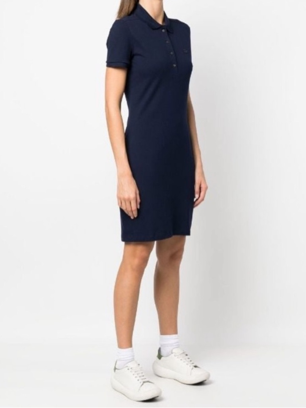 Lacoste Women’s Slim Fit Polo Mini Dress In Navy Size 38